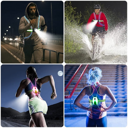 Reflecterend Hardloopvest LED Veiligheidsvest voor Avondrennen