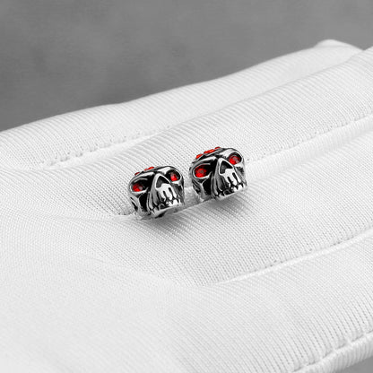 Schedel Oorbellen Edgy Stijl Zwarte Accessoires