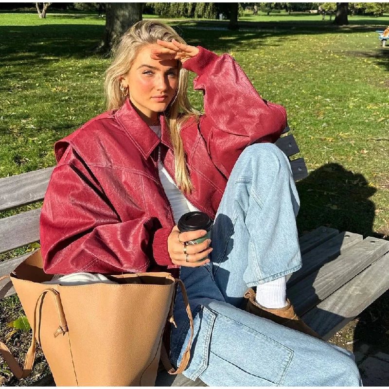 Leren Jas Vrouw Catherine Stijlvol Modern Design
