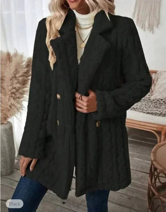 Casual Lange Jas met Kraag en Mouwen
