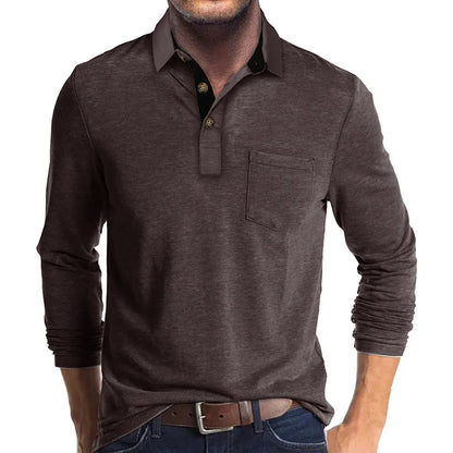 Heren Polo Lange Mouw Ademend Kleding Matteo