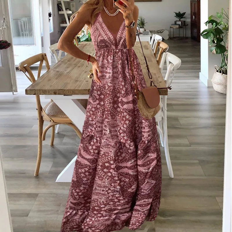 Maxi-jurk Boho Stijl Vrouwenjurk Zomerjurk