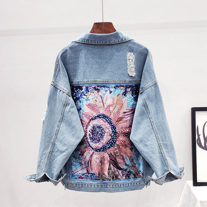 Dames Oversized Spijkerjasje Lynn Lange Leren Look - Mode Vibes