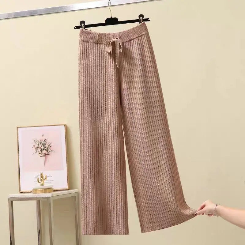 Frankfurt | Dames Oversized Gebreide Broek | Zwart
