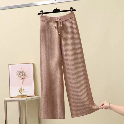 Frankfurt | Dames Oversized Gebreide Broek | Zwart