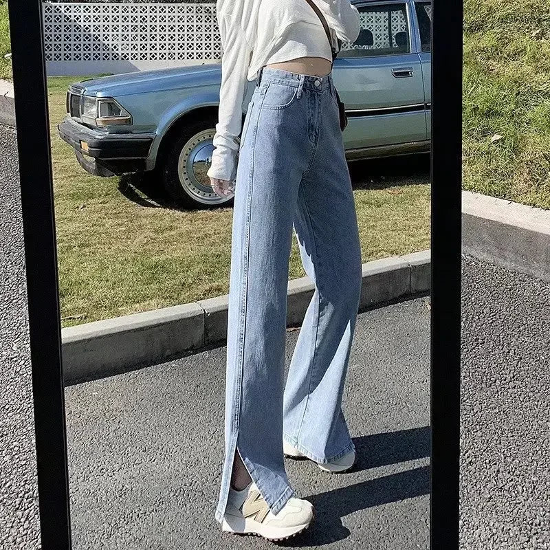 ZomerVibes Hoge Taille Wijde Pijpen Jeans