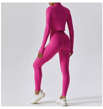 Sportset Naadloos Ademend voor Vrouw Sculptende Pasvorm