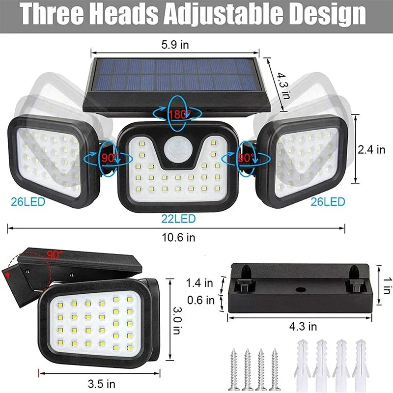 Zonne-Energie Wandlamp LED Eco Friendly Waterproof