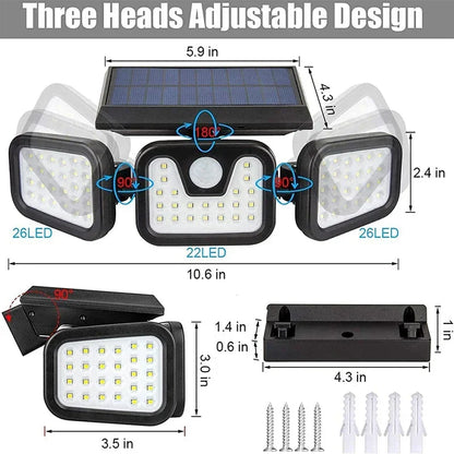 Zonne-Energie Wandlamp LED Eco Friendly Waterproof