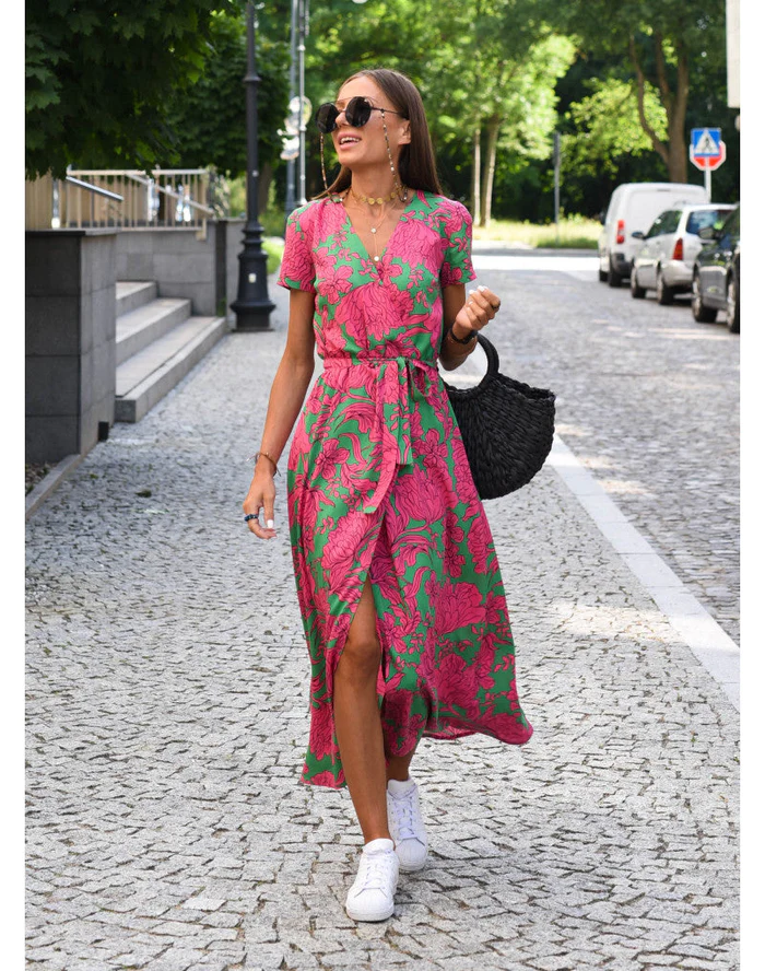 Jurk Zomer Bloemenprint Luchtig enComfortabel - Mode Vibes