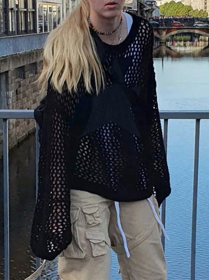 Grunge Trui voor Dames met Crochet Patroon