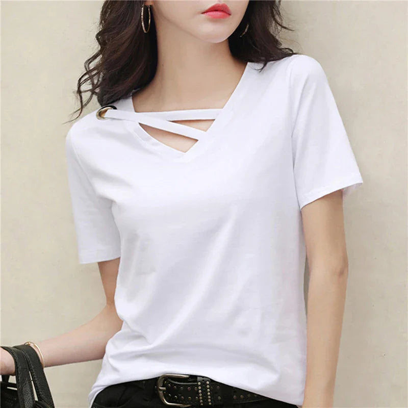 Zesta Luxe Casual V-Hals T-Shirt
