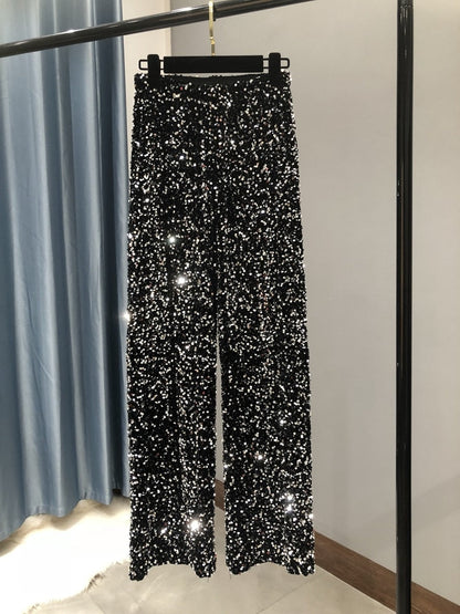 Glitter Broek Glimmend Feestkleding voor Vrouw