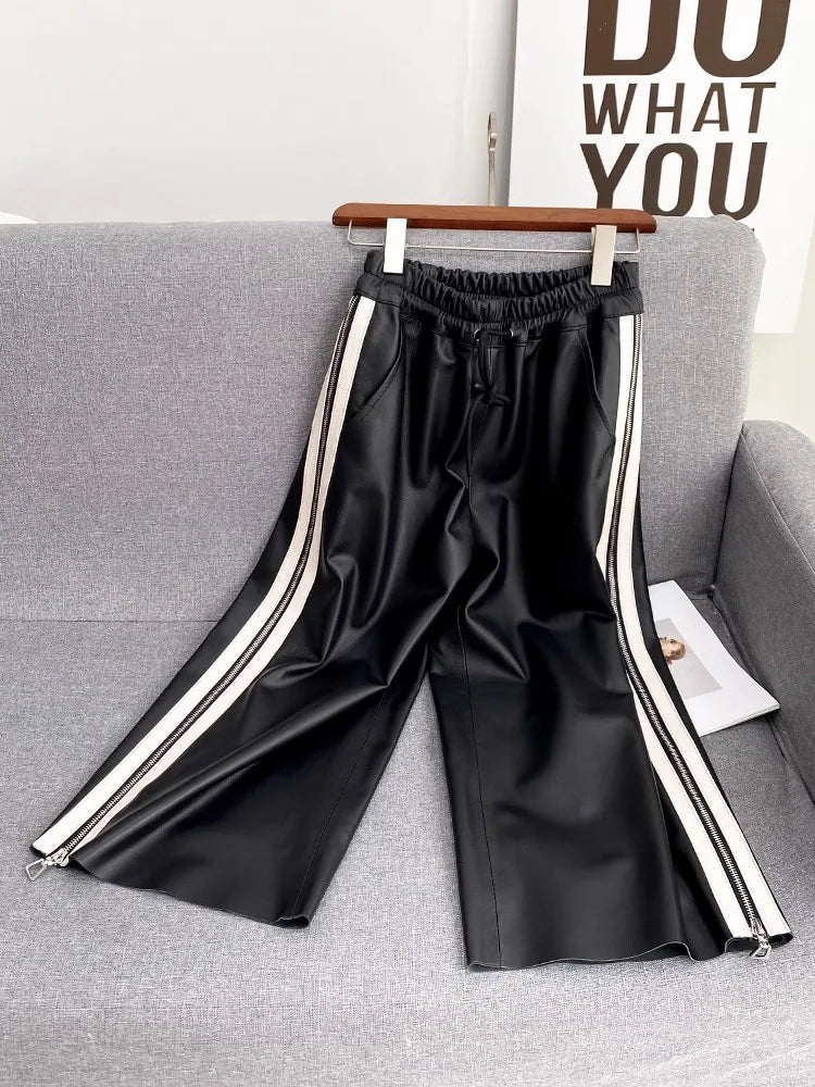 Genuine Luxe Leren Joggingbroek