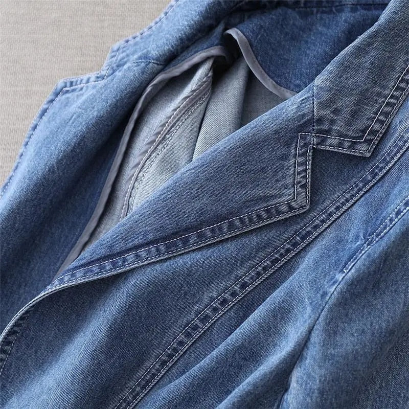 Denim Blazer Modern voor Dames