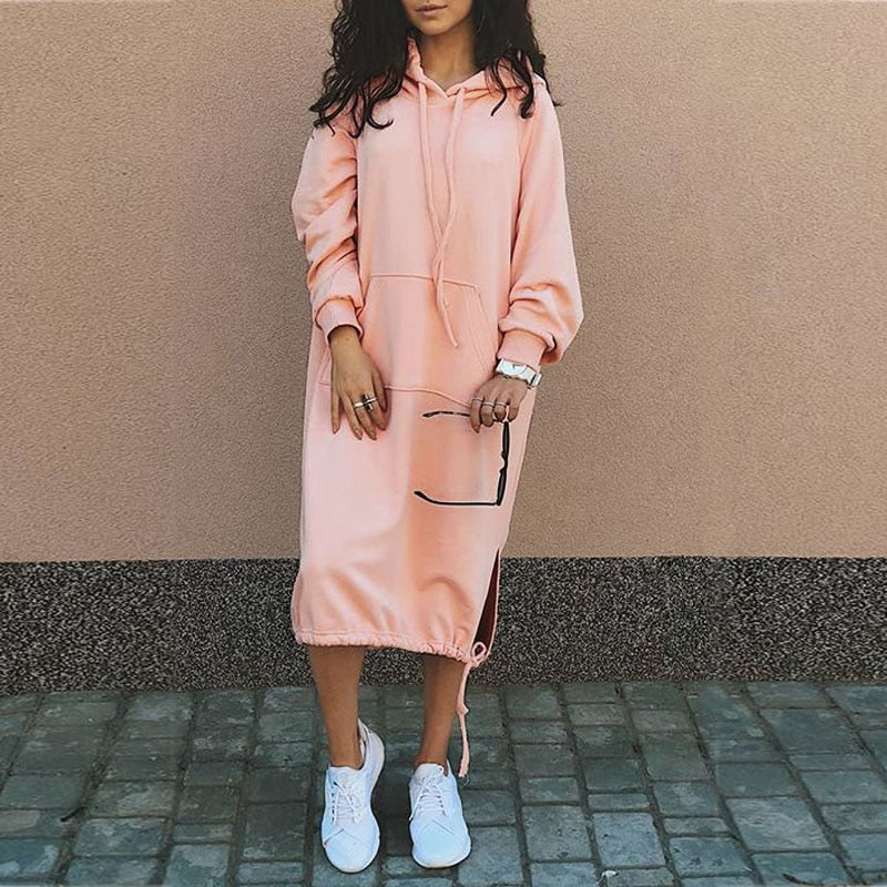 Lange Jurk met Capuchon Zomerjurk Vrouw