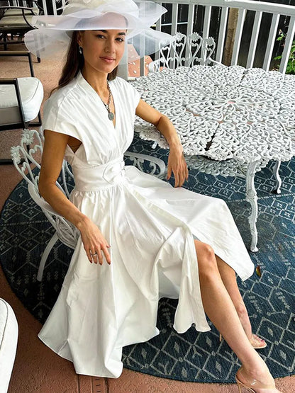 ElegantGlow Witte Partyjurk