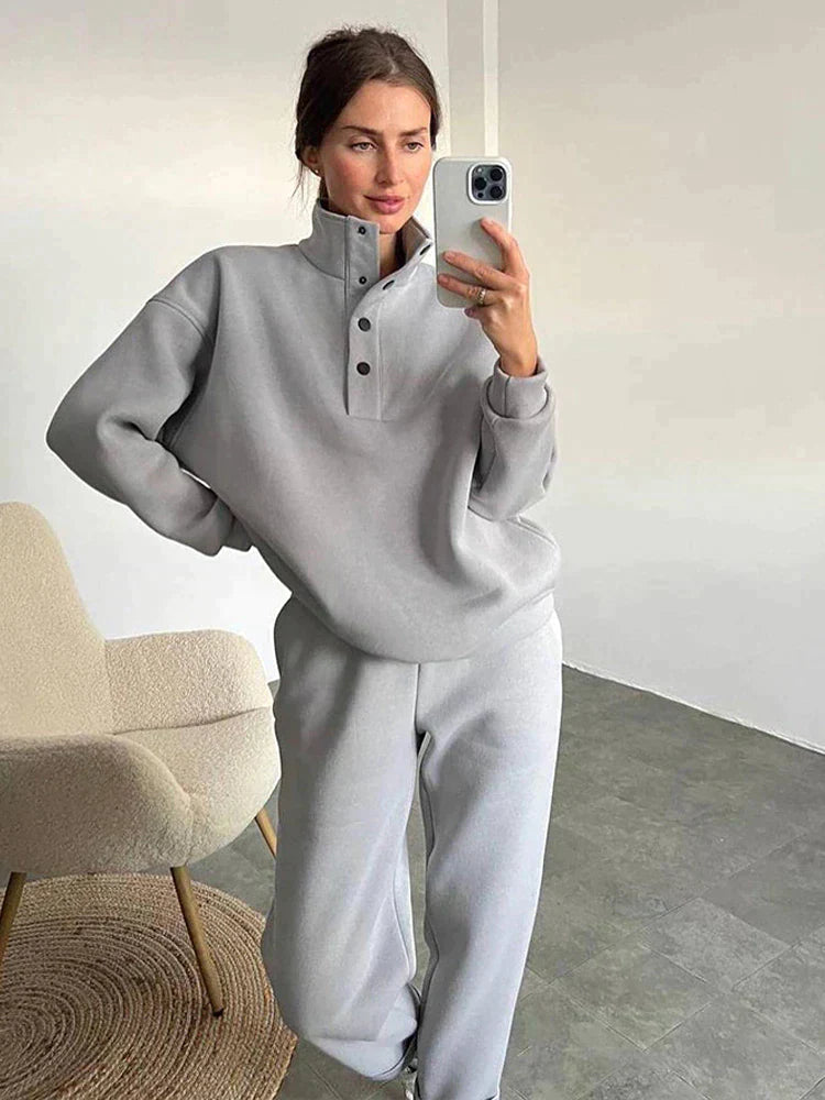 Zachte Fleece Sweatshirt Set voor Vrouw