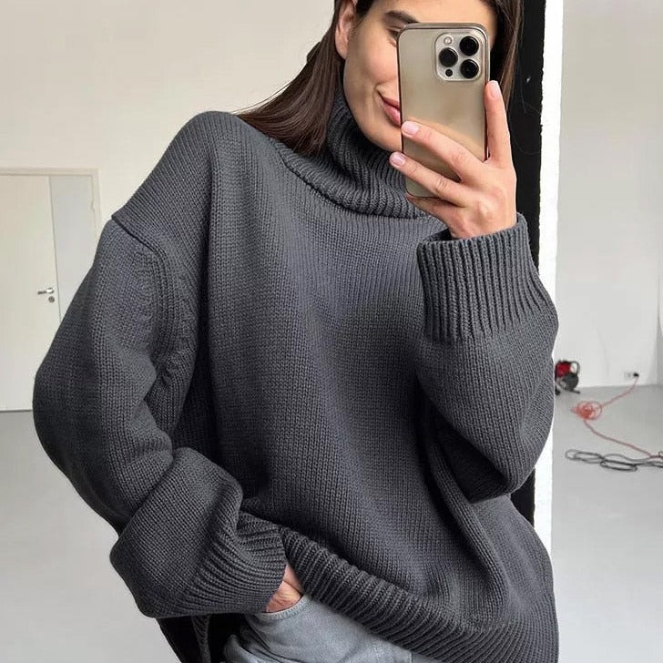 Losse Coltrui voor Vrouw Casual Stijl - Mode Vibes