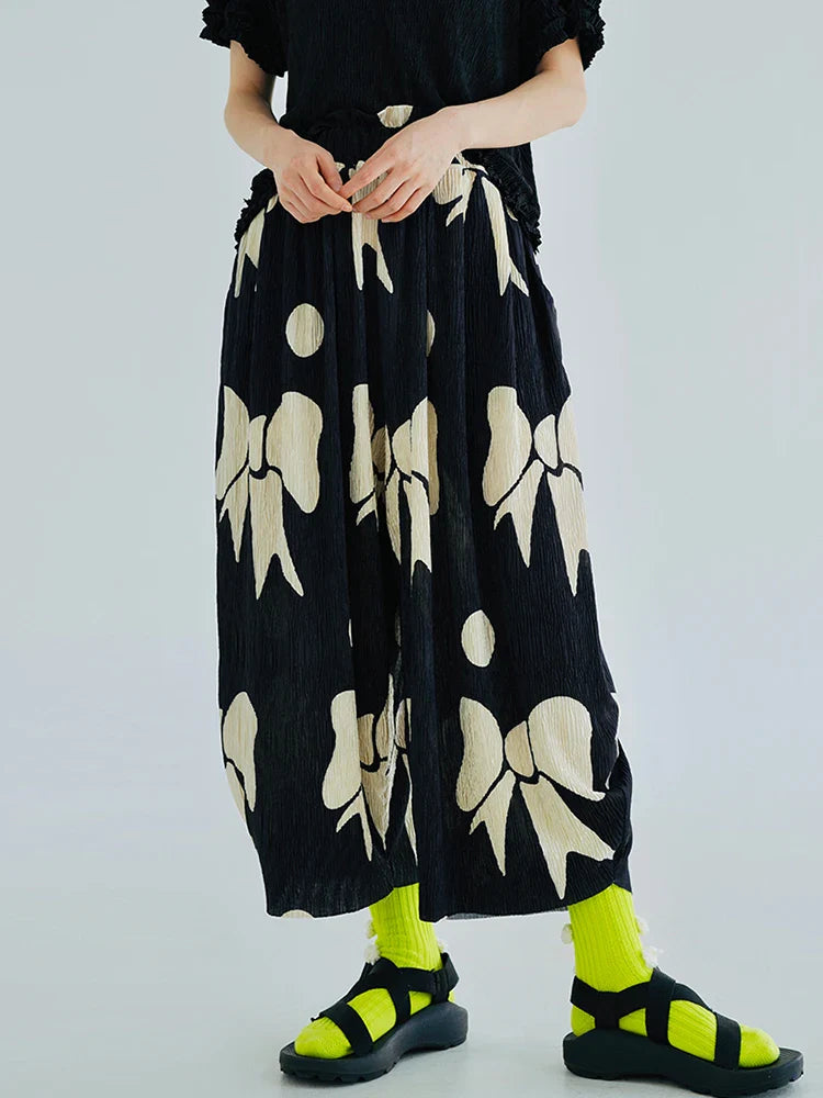 ChiqueCouture Zwarte Vouwenstrik Broek