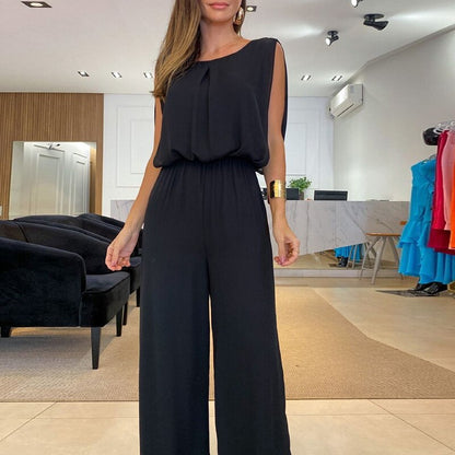 Zwarte Jumpsuit Elegante Avondkleding