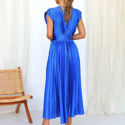 Iris Jurk met Plooien Elegante VrouwenJurk