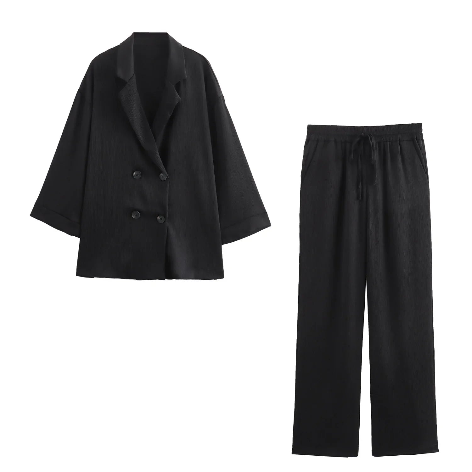 Variant image for Blazer Doppio Petto Donna | Set Pantaloni Casual Elegante-2