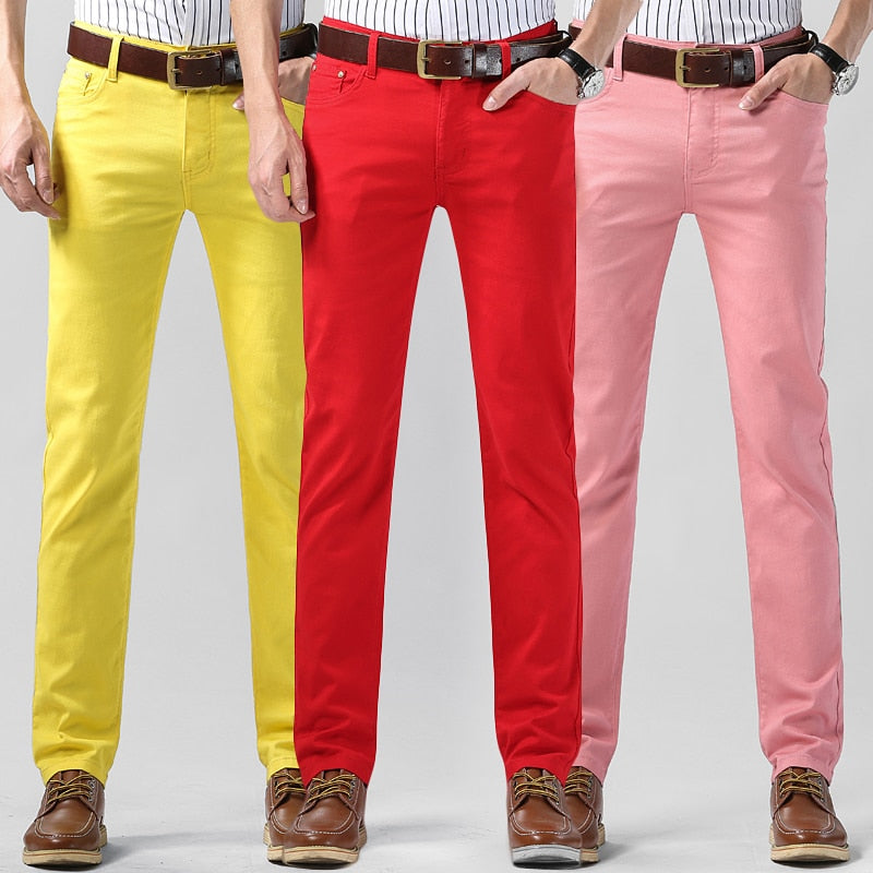 Heren Broek Milan Gekleurd Stretch Stof - Mode Vibes