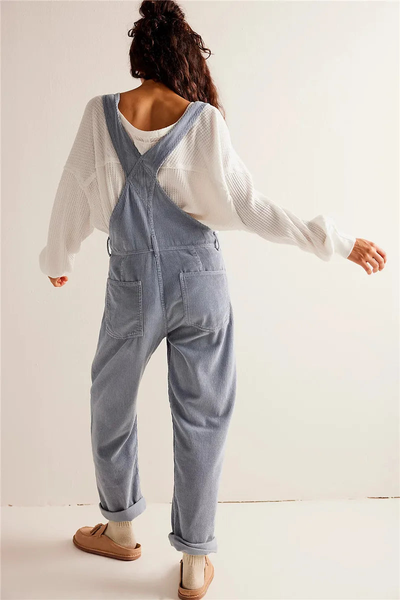 Retro Corduroy Overall voor Dames
