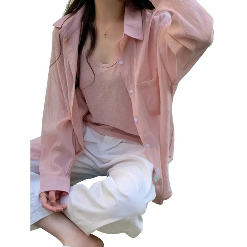 Lumière Mode Ice Silk Zomer Shirt