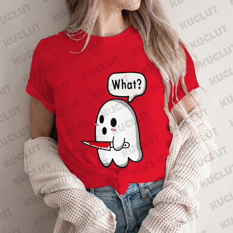 SpookyVibes Grappige Spookprint T-Shirt