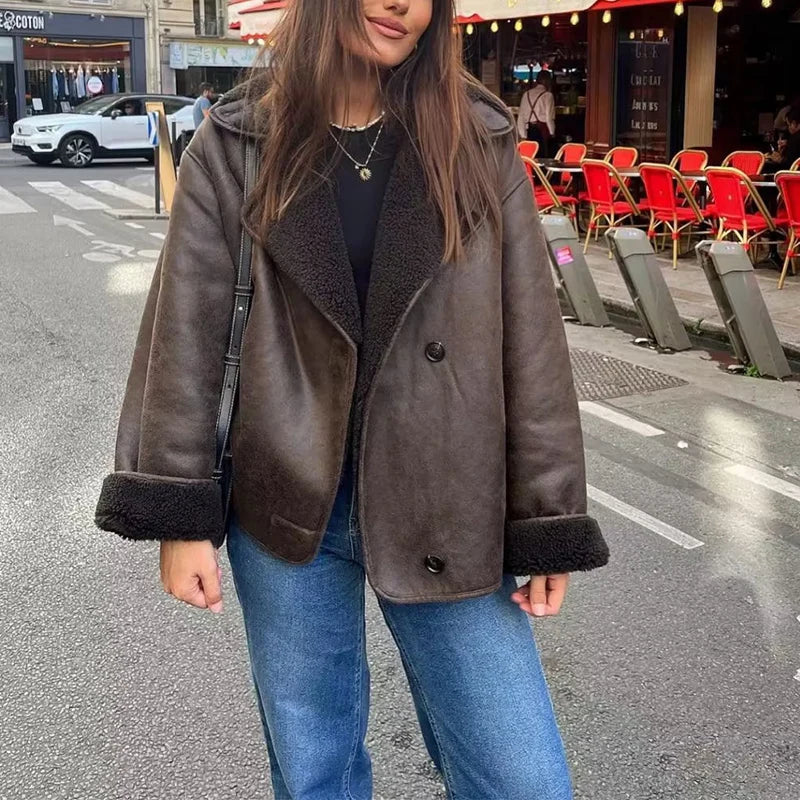 Damenjacke Warme Winterjas Tawny