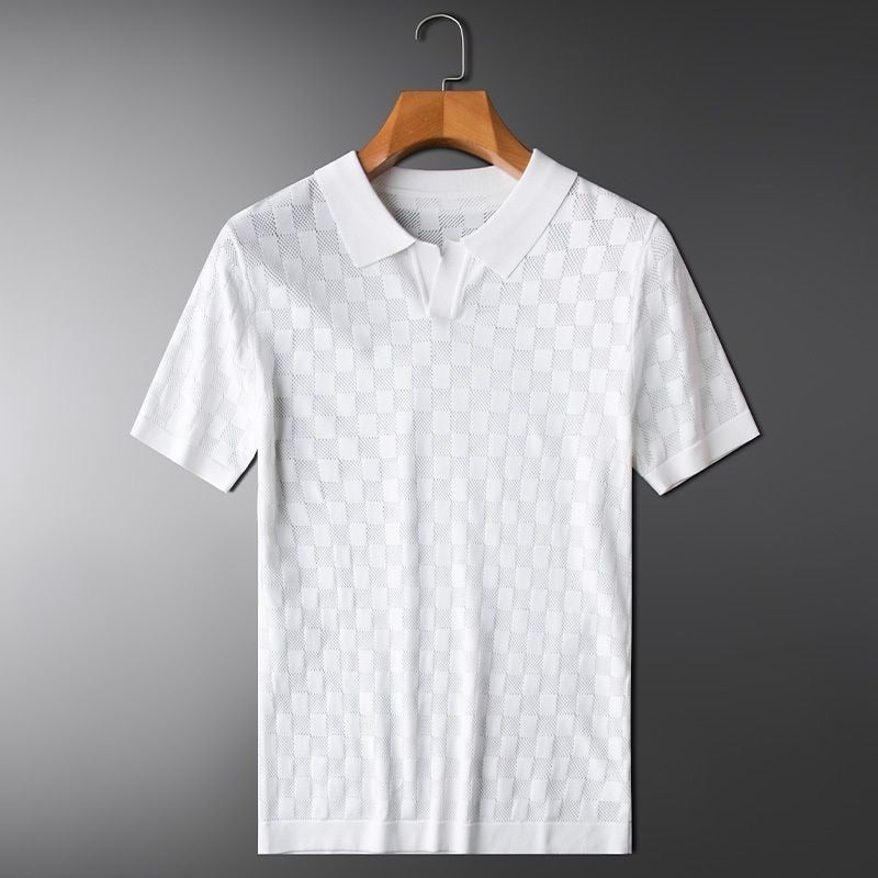 Klassieke Gebreide Polo Shirt voor Heren