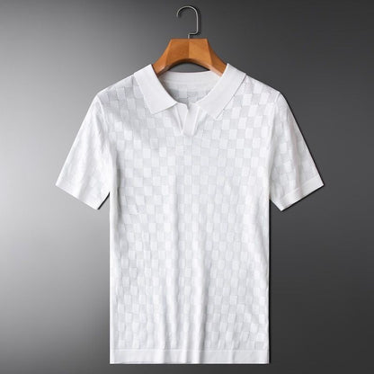 Klassieke Gebreide Polo Shirt voor Heren