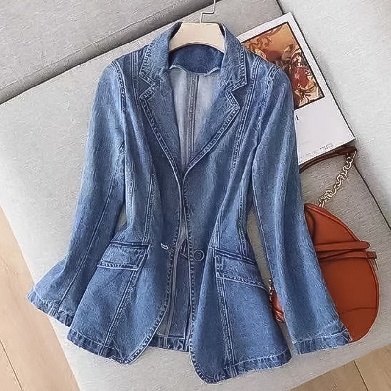 Denim Blazer Modern voor Dames - Mode Vibes