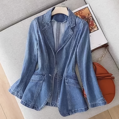 Denim Blazer Modern voor Dames - Mode Vibes