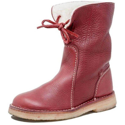 Waterdichte fleece dameslaarzen met warme wollen voering – Ideaal voor de winter