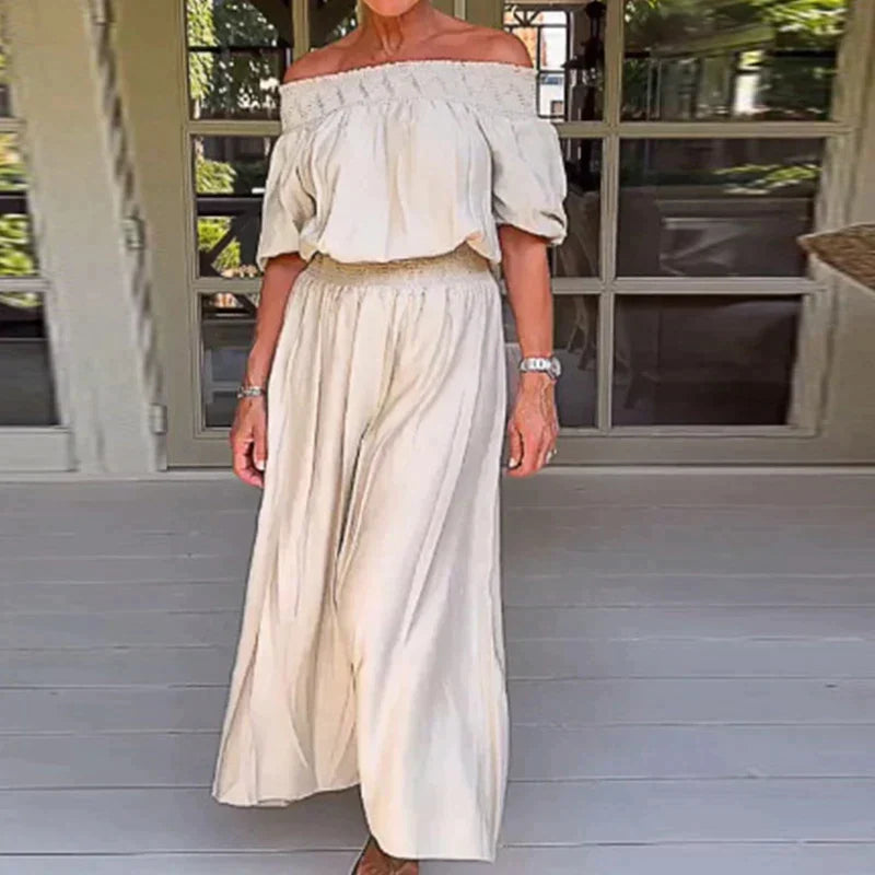 Vrouwelijke Zomerroemmer Korte Mouwen Elastiek Taille - Mode Vibes