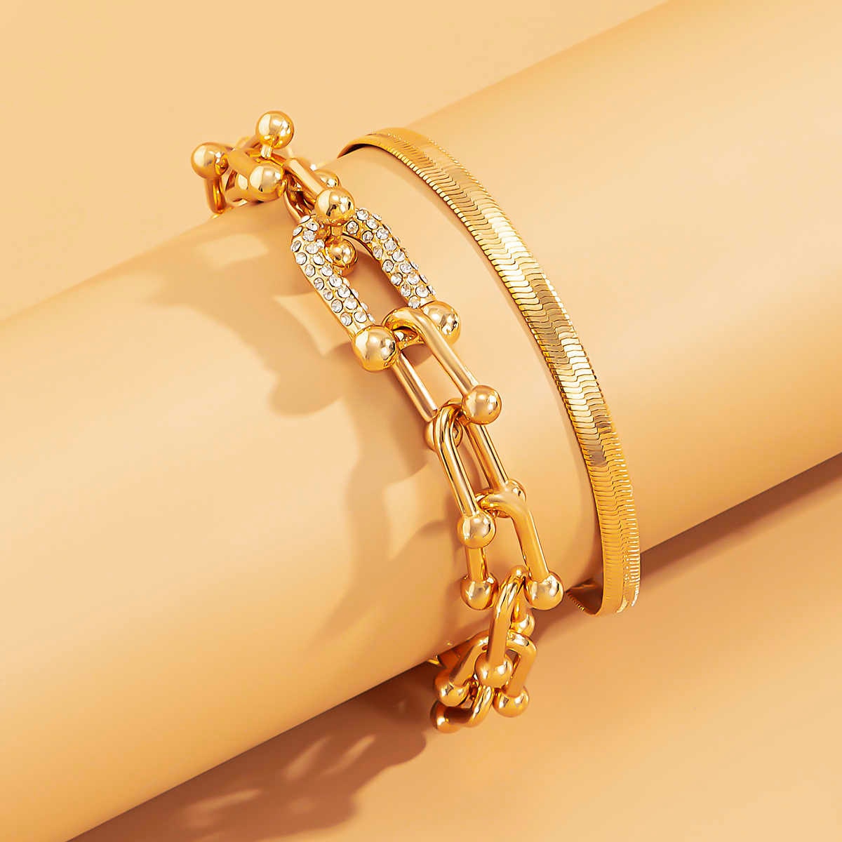 Gouden en Zilveren Armband Set 2-delig