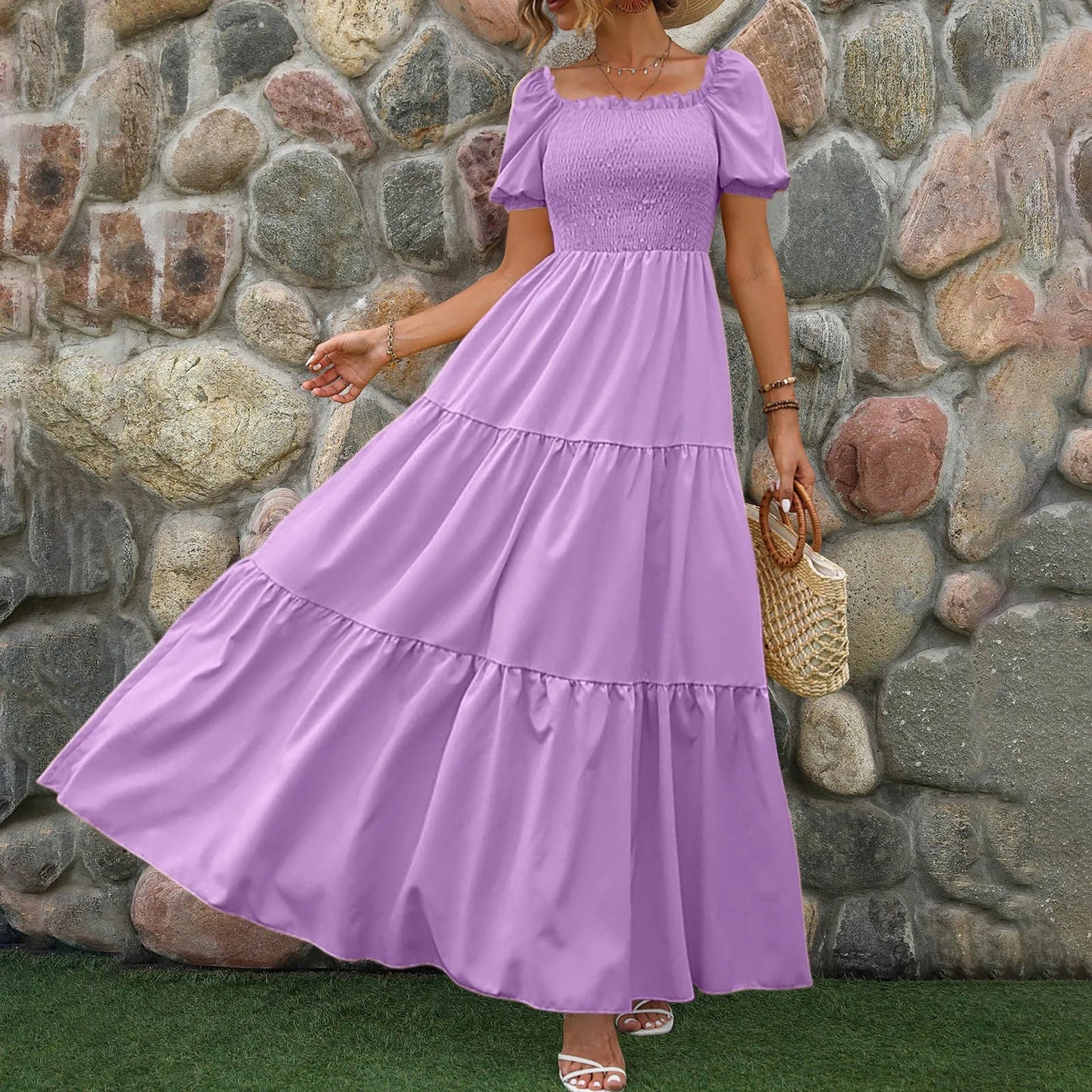 Luzara Lila Maxi Jurk