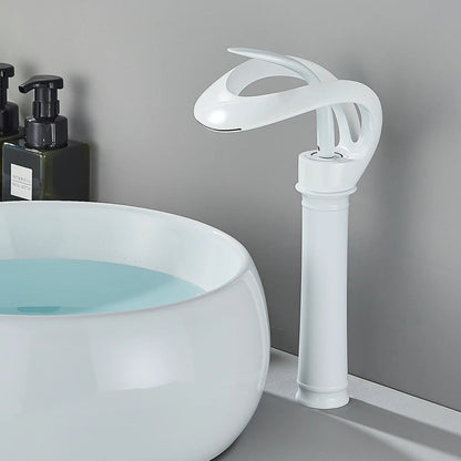 Wastafelkraan Messing met Watervaluitloop Modern Design