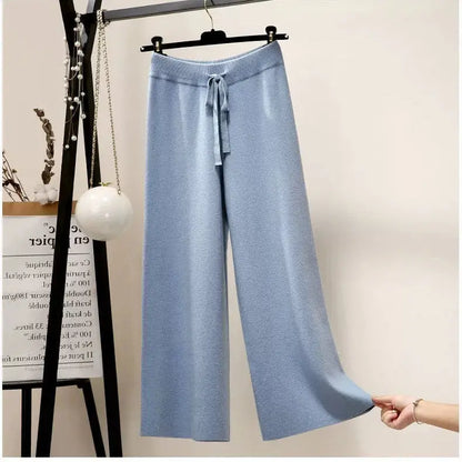 Frankfurt | Dames Oversized Gebreide Broek | Zwart