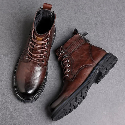 Herenboots Robuust Outdoor met Vetersluiting Waterdicht
