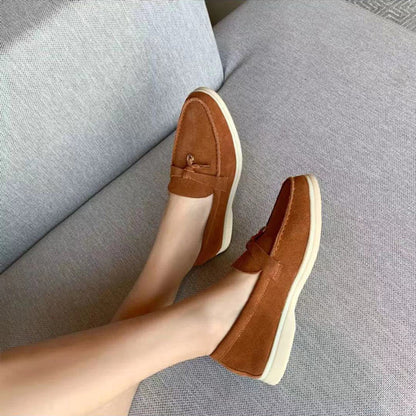 Dames Loafers Gepunte Teen Comfortabel Leer Lente Stijl