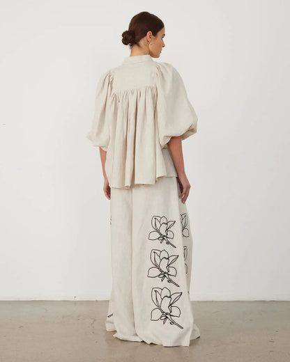 Linnen Sets Dames Katoen Zomerjurk Outfit