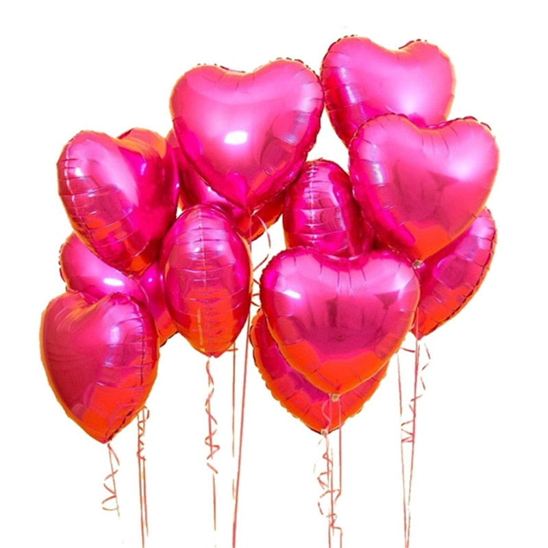 Valentijnsballonnen Hartjes 20 Stuks Rode Liefdesballonnen
