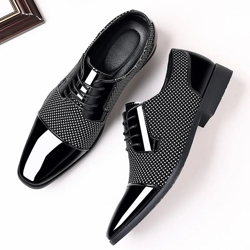 Elegante Heren Schoenen van Leder met Strass