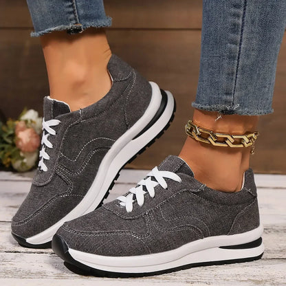 Orthopedische Sneakers Met Platformzool Comfortabel Denim