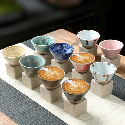 Handgemaakte Japanse Koffie- en Theekop Ceramiek Zen Stijl