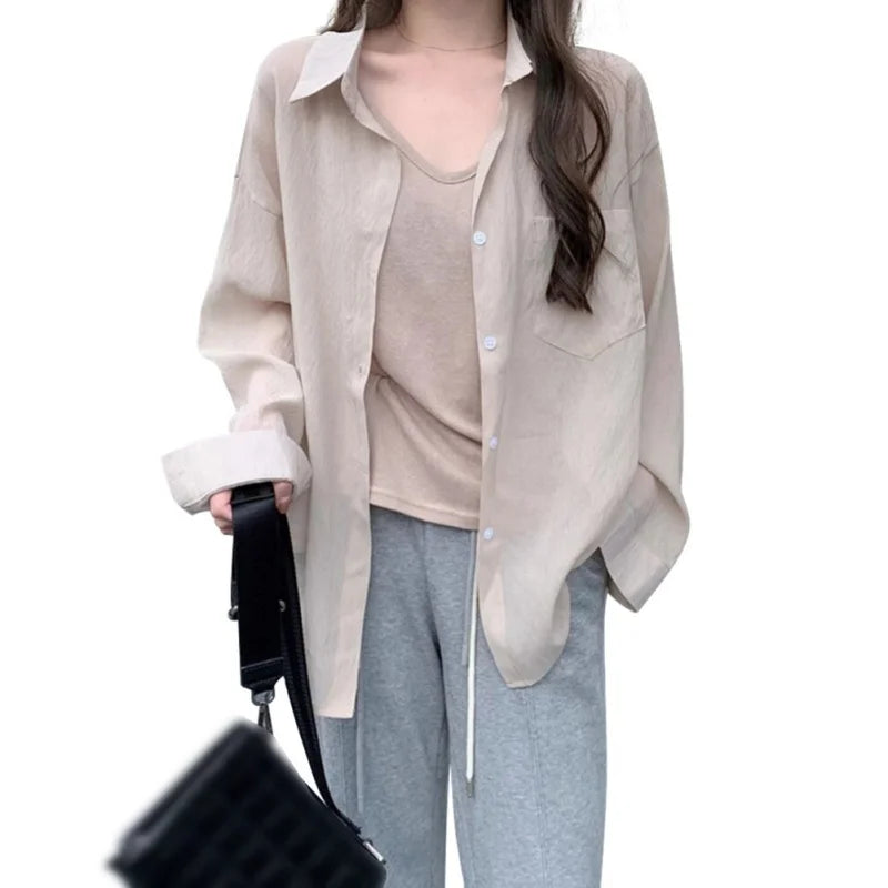 Lumière Mode Ice Silk Zomer Shirt